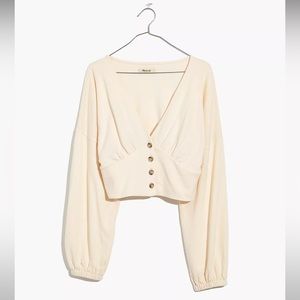 NWT Madewell V-Neck Bottom Crop Blouse